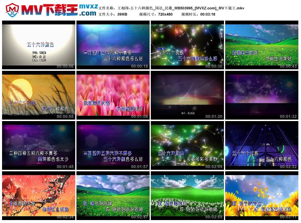 王相周-五十六种颜色_国语_民歌_MB503995